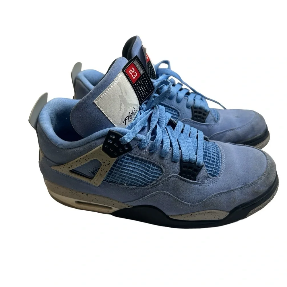Air Jordan 4 Retro University Blue Nike Athletic Shoes 12 Mens